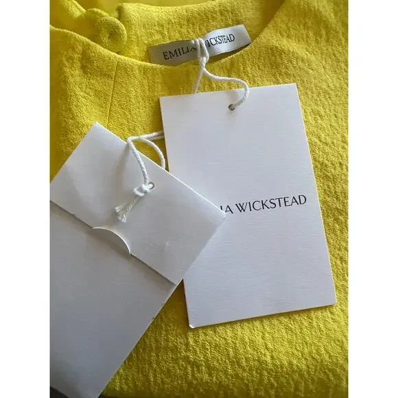 Emilia Wickstead Veronique Lemon Top NWT Size 6